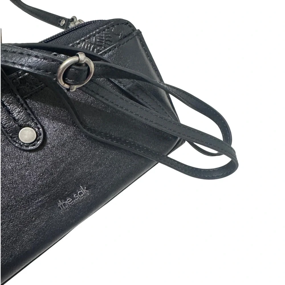 The‎ Sak Iris Smartphone Crossbody Bag Womens Small Black Leather New Wallet